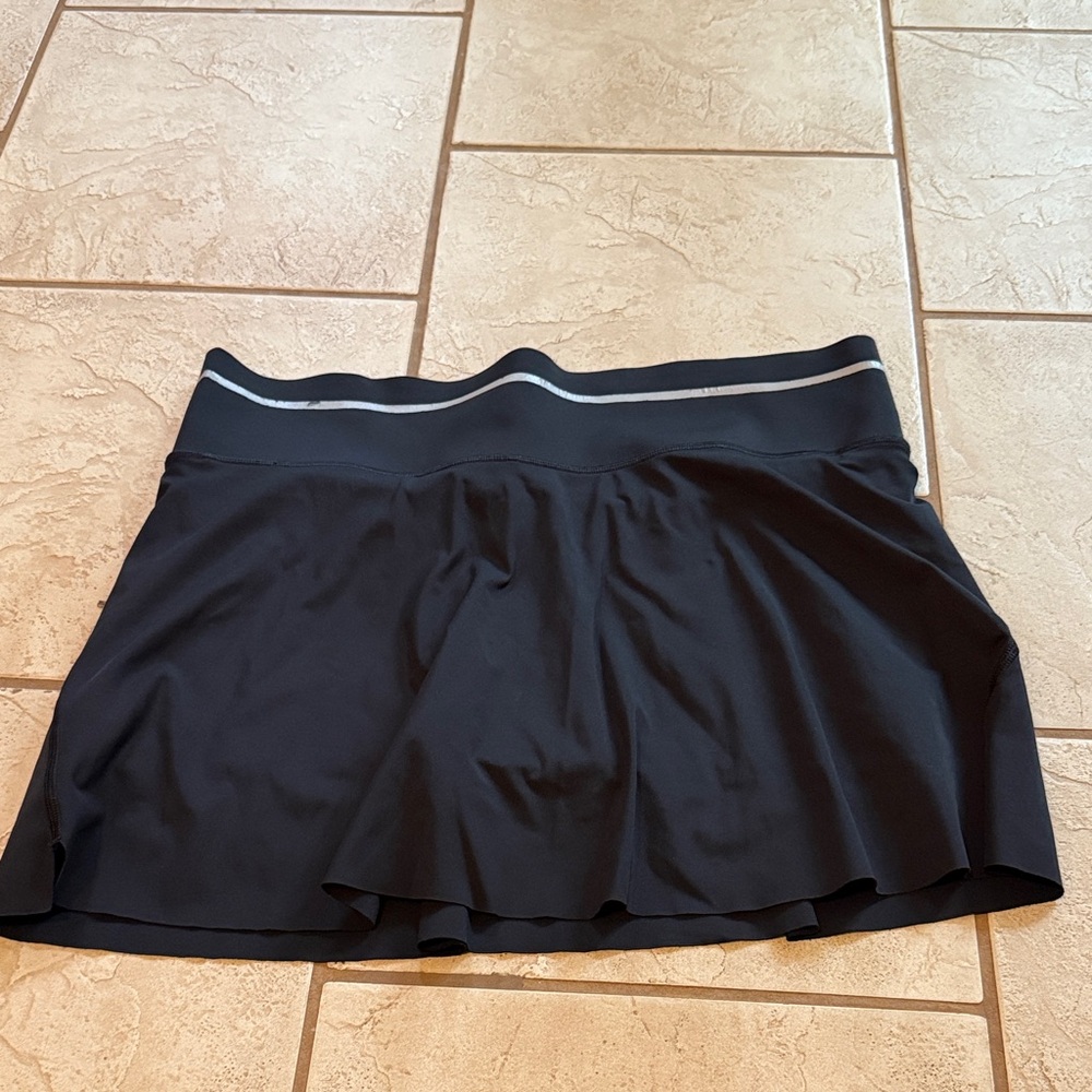 Athleta Black Mini Skirt with White Accents